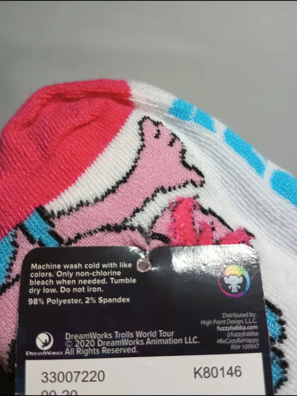 Dreamworks Trolls World Tour Girls' No Show Socks